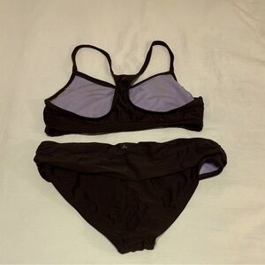 Two piece Prana bathing suit in chocolate brown size M.
